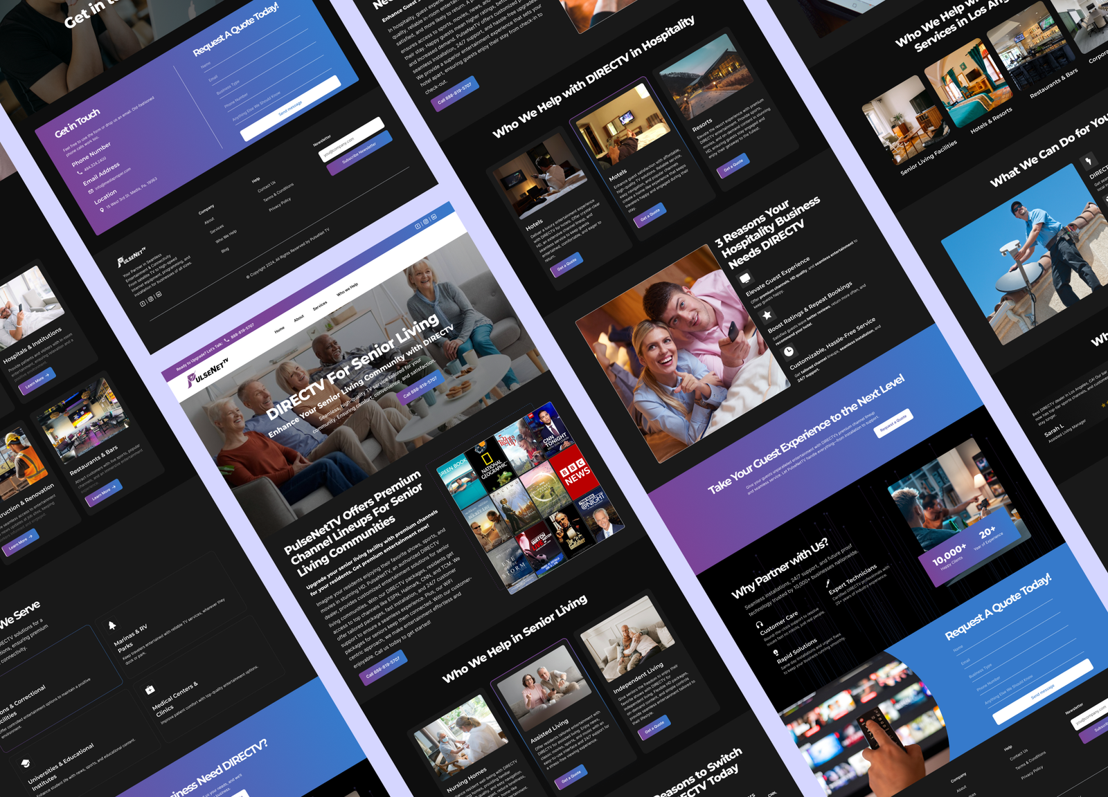 DIRECTV Website for Senior Living Communities